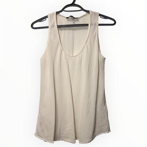 Judith & Charles Silk Elegant Cream Sleeveless Tank Top size 6